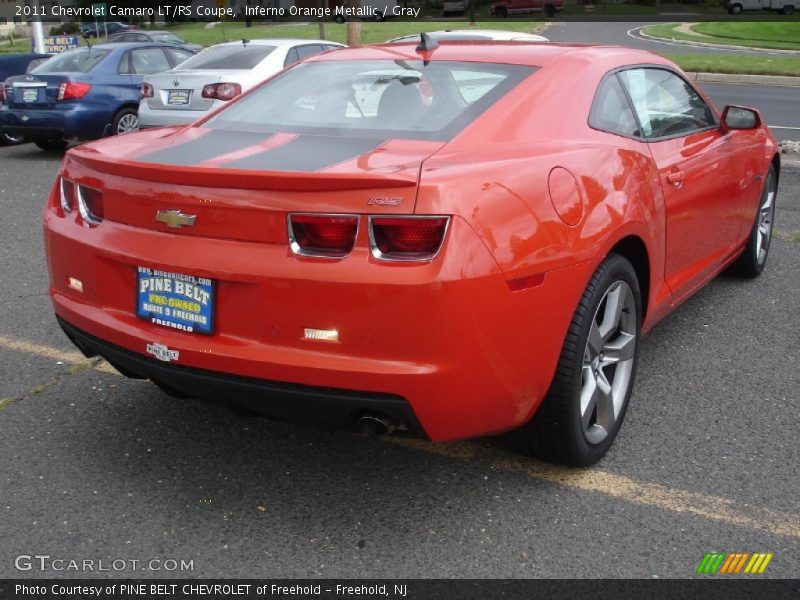 Inferno Orange Metallic / Gray 2011 Chevrolet Camaro LT/RS Coupe