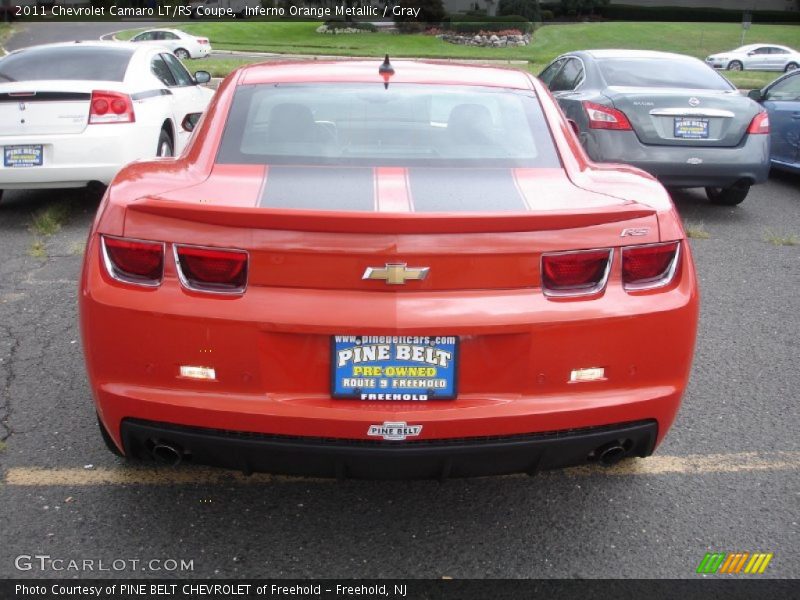 Inferno Orange Metallic / Gray 2011 Chevrolet Camaro LT/RS Coupe