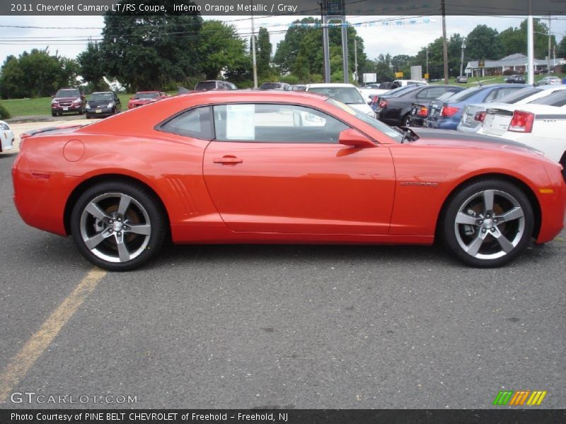 Inferno Orange Metallic / Gray 2011 Chevrolet Camaro LT/RS Coupe