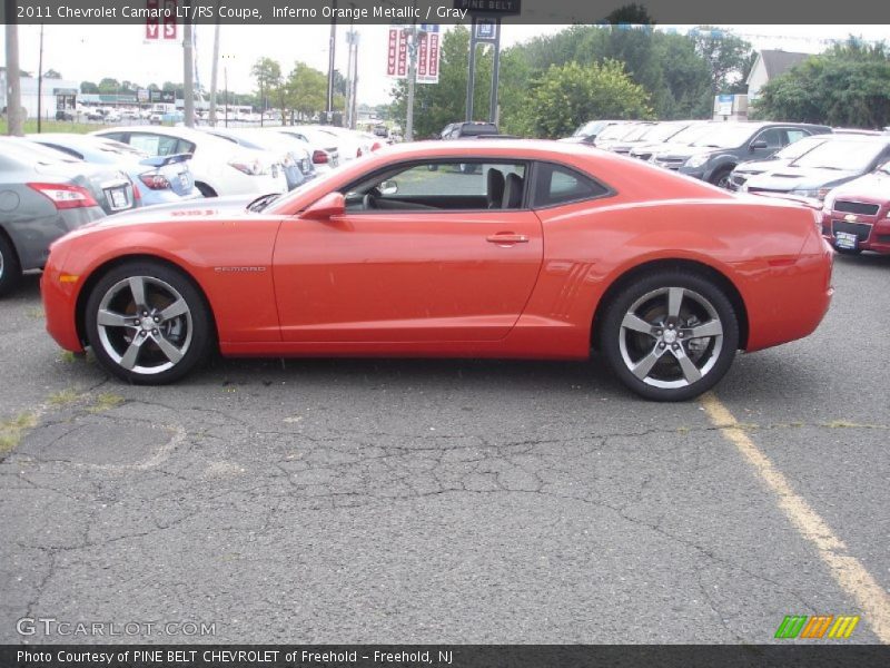 Inferno Orange Metallic / Gray 2011 Chevrolet Camaro LT/RS Coupe