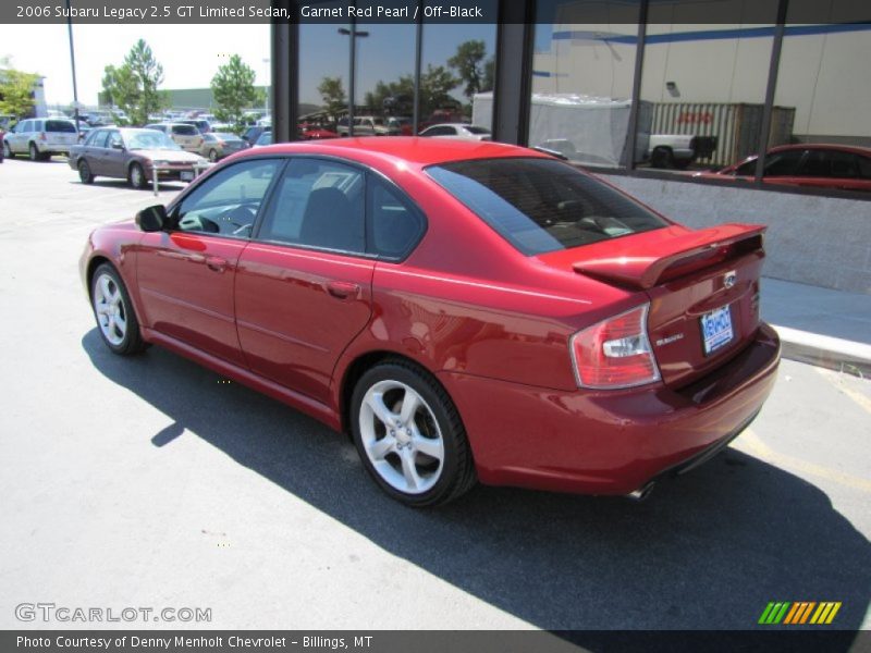 Garnet Red Pearl / Off-Black 2006 Subaru Legacy 2.5 GT Limited Sedan