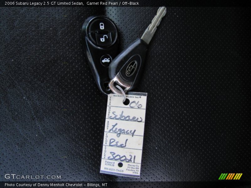 Garnet Red Pearl / Off-Black 2006 Subaru Legacy 2.5 GT Limited Sedan