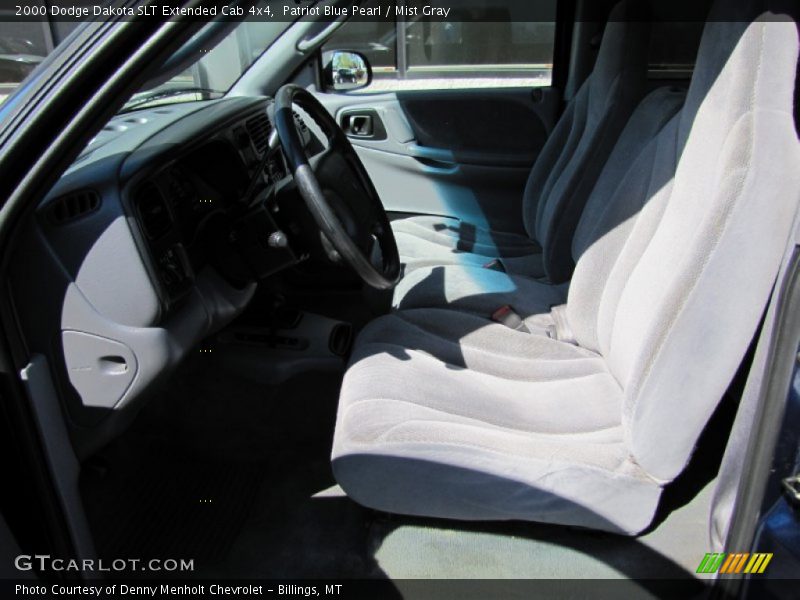 Patriot Blue Pearl / Mist Gray 2000 Dodge Dakota SLT Extended Cab 4x4