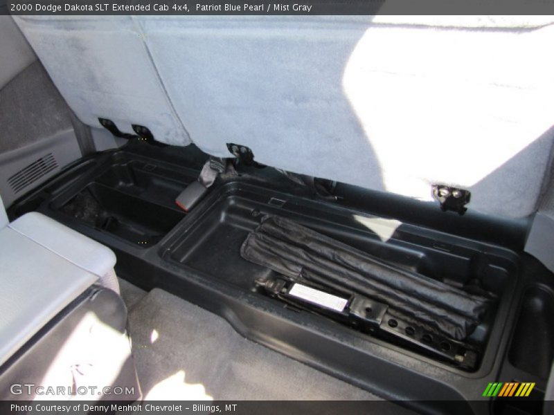 Patriot Blue Pearl / Mist Gray 2000 Dodge Dakota SLT Extended Cab 4x4