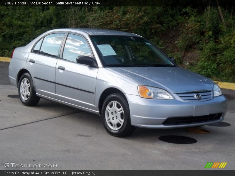 Satin Silver Metallic / Gray 2002 Honda Civic DX Sedan