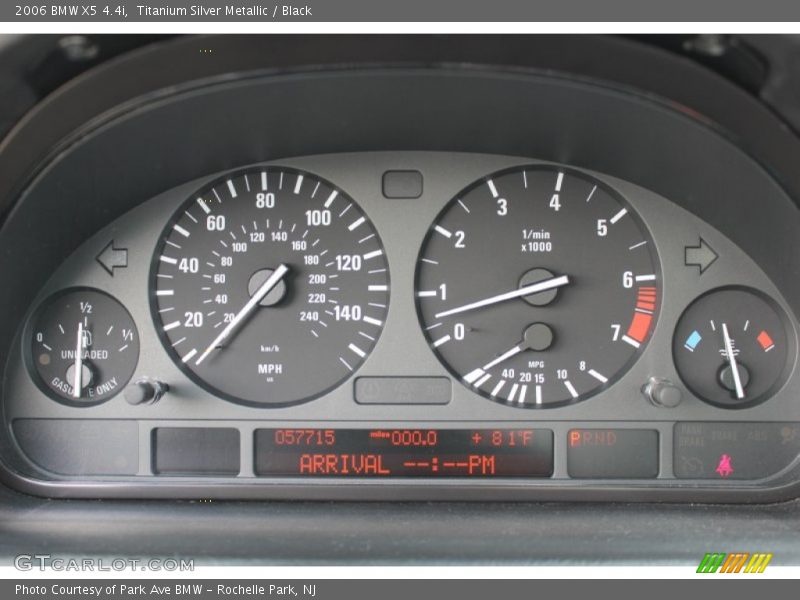 Titanium Silver Metallic / Black 2006 BMW X5 4.4i