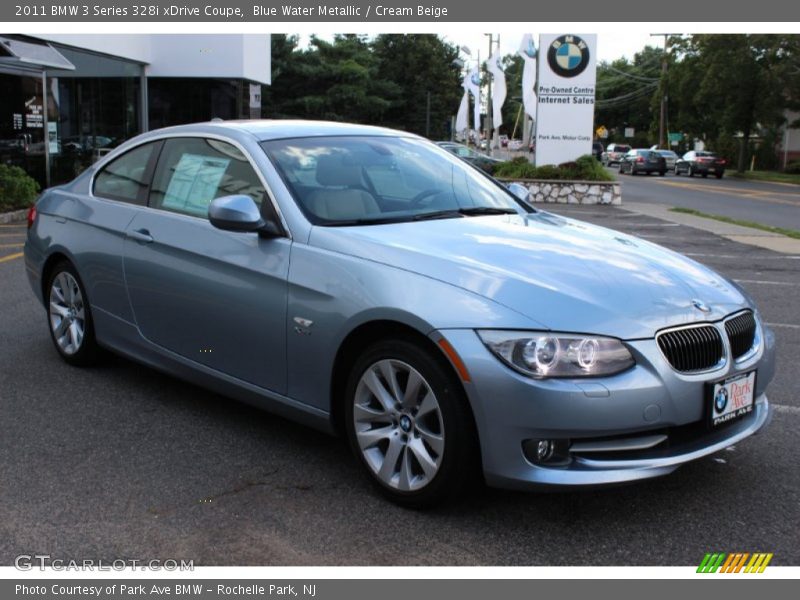 Blue Water Metallic / Cream Beige 2011 BMW 3 Series 328i xDrive Coupe