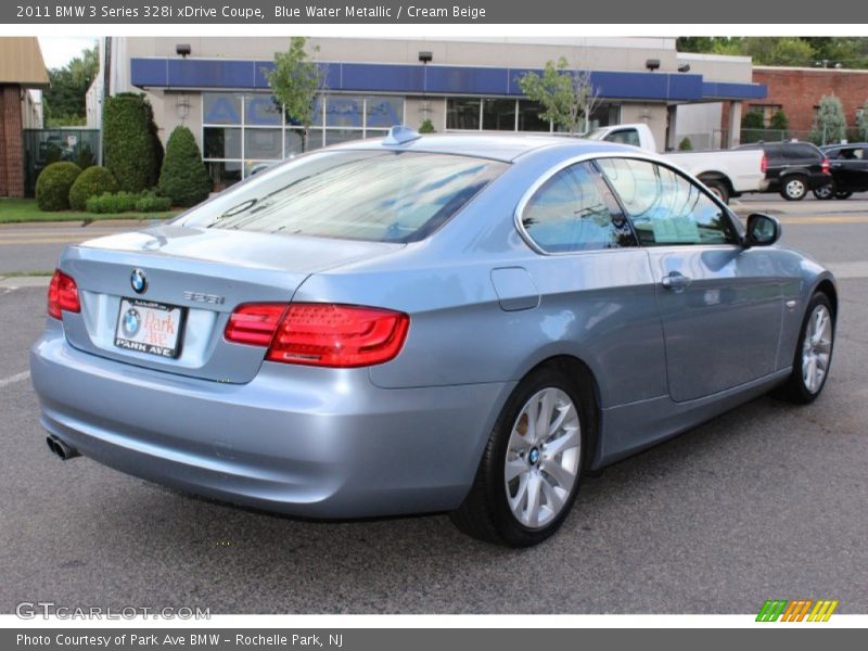 Blue Water Metallic / Cream Beige 2011 BMW 3 Series 328i xDrive Coupe