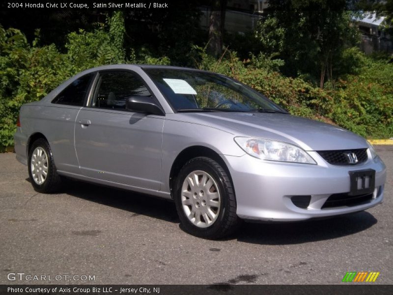 Satin Silver Metallic / Black 2004 Honda Civic LX Coupe