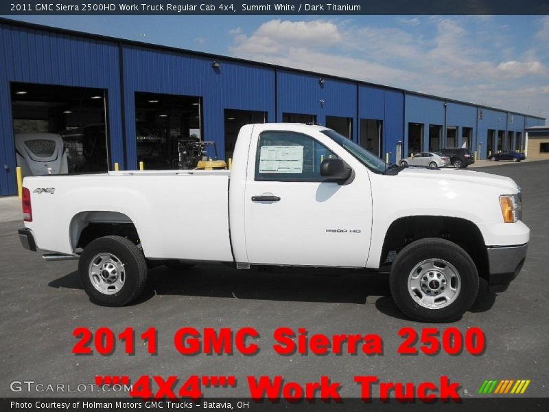 Summit White / Dark Titanium 2011 GMC Sierra 2500HD Work Truck Regular Cab 4x4