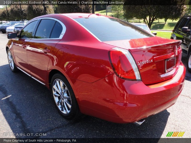Red Candy Metallic / Charcoal Black/Fine Line Ebony 2010 Lincoln MKS EcoBoost AWD
