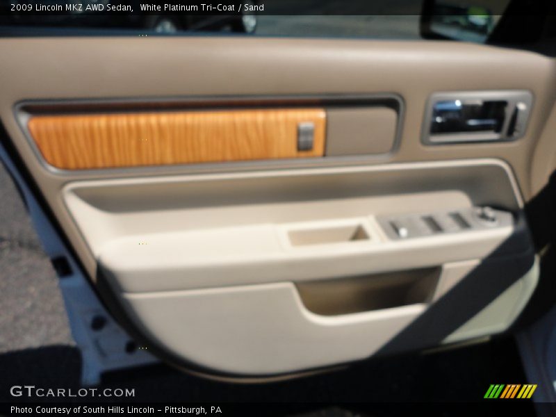 White Platinum Tri-Coat / Sand 2009 Lincoln MKZ AWD Sedan