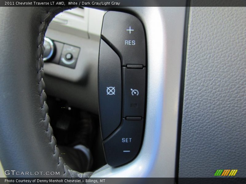 White / Dark Gray/Light Gray 2011 Chevrolet Traverse LT AWD