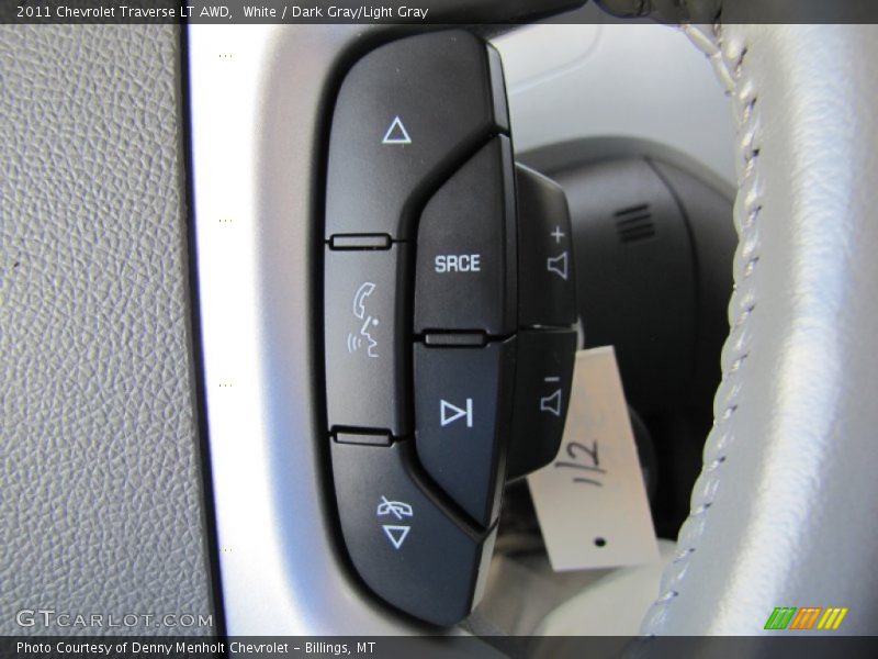 White / Dark Gray/Light Gray 2011 Chevrolet Traverse LT AWD