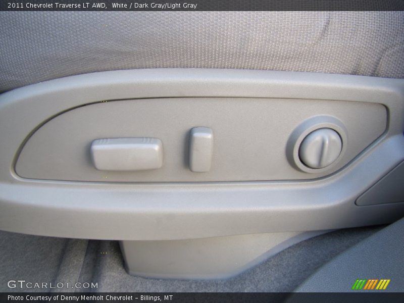 White / Dark Gray/Light Gray 2011 Chevrolet Traverse LT AWD