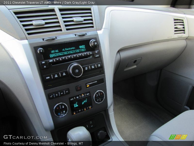White / Dark Gray/Light Gray 2011 Chevrolet Traverse LT AWD