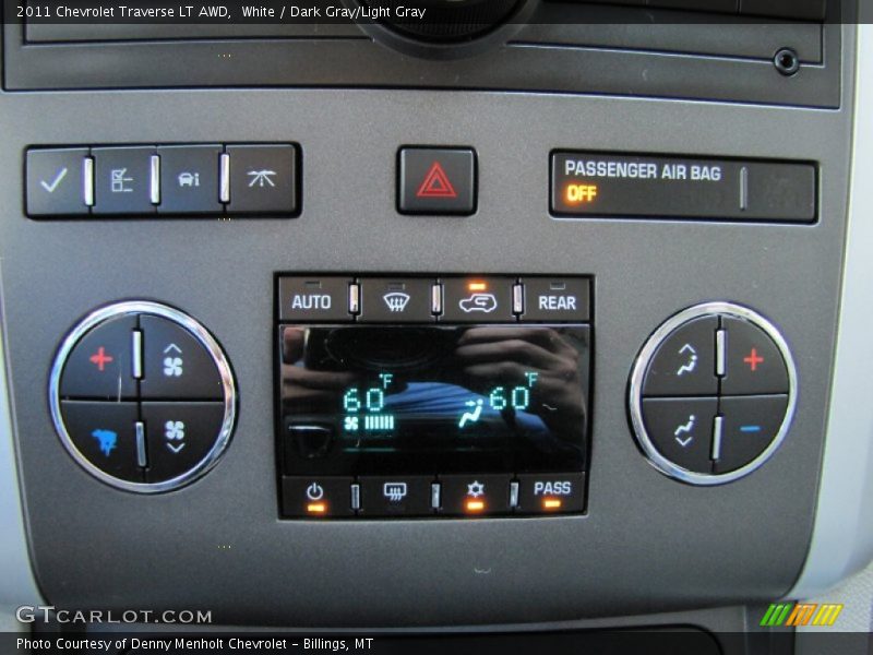 White / Dark Gray/Light Gray 2011 Chevrolet Traverse LT AWD