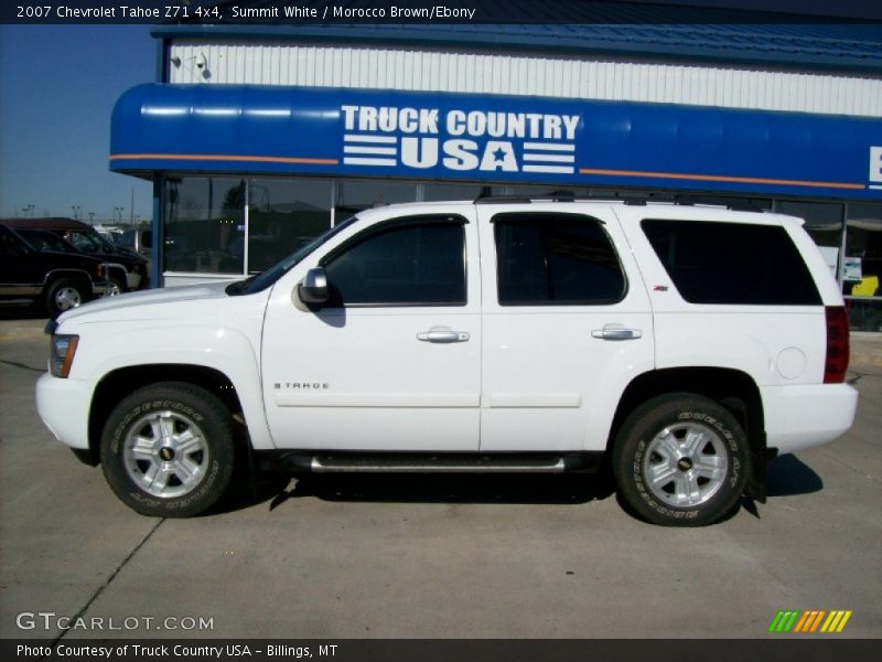 Summit White / Morocco Brown/Ebony 2007 Chevrolet Tahoe Z71 4x4