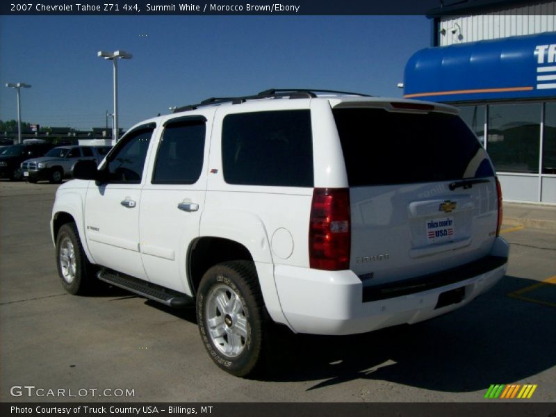 Summit White / Morocco Brown/Ebony 2007 Chevrolet Tahoe Z71 4x4