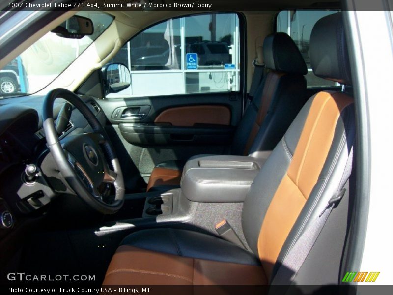 Summit White / Morocco Brown/Ebony 2007 Chevrolet Tahoe Z71 4x4