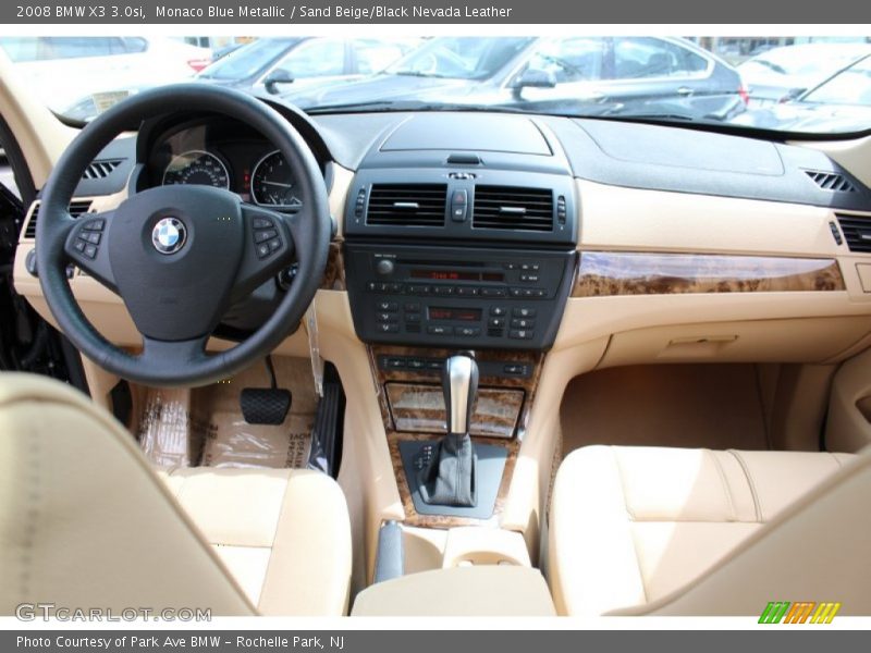 Monaco Blue Metallic / Sand Beige/Black Nevada Leather 2008 BMW X3 3.0si