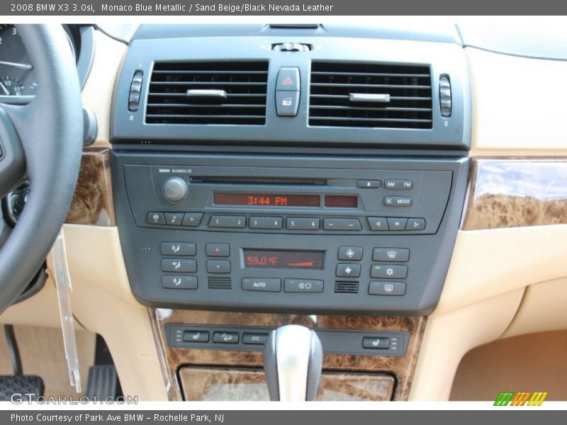 Monaco Blue Metallic / Sand Beige/Black Nevada Leather 2008 BMW X3 3.0si