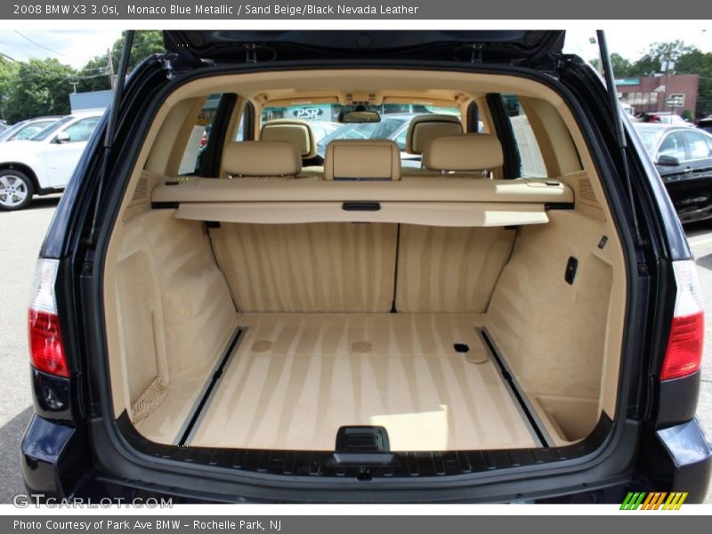 Monaco Blue Metallic / Sand Beige/Black Nevada Leather 2008 BMW X3 3.0si