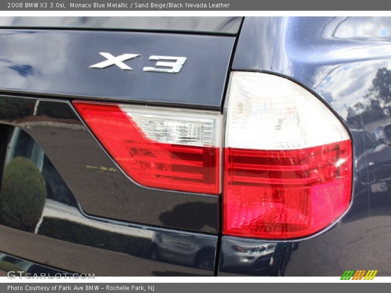 Monaco Blue Metallic / Sand Beige/Black Nevada Leather 2008 BMW X3 3.0si