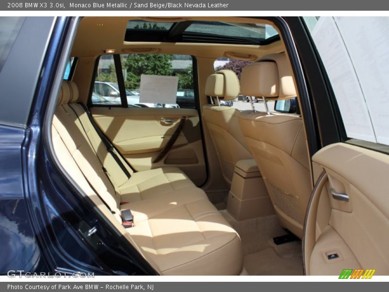 Monaco Blue Metallic / Sand Beige/Black Nevada Leather 2008 BMW X3 3.0si