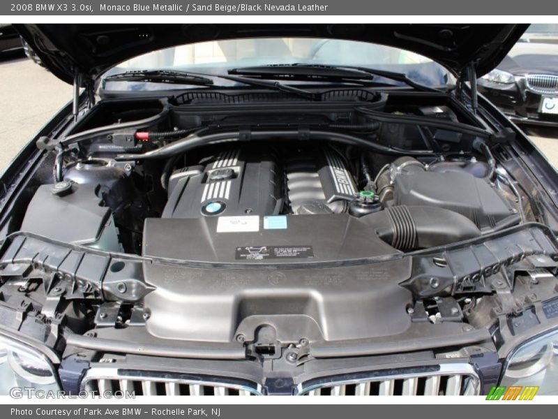 Monaco Blue Metallic / Sand Beige/Black Nevada Leather 2008 BMW X3 3.0si