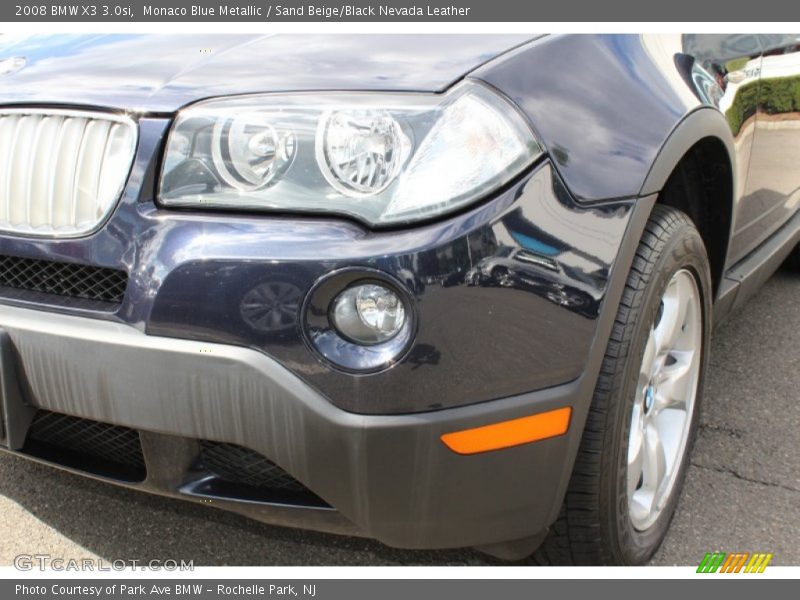 Monaco Blue Metallic / Sand Beige/Black Nevada Leather 2008 BMW X3 3.0si