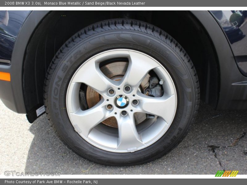Monaco Blue Metallic / Sand Beige/Black Nevada Leather 2008 BMW X3 3.0si