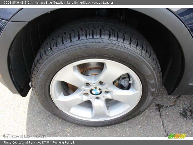 Monaco Blue Metallic / Sand Beige/Black Nevada Leather 2008 BMW X3 3.0si