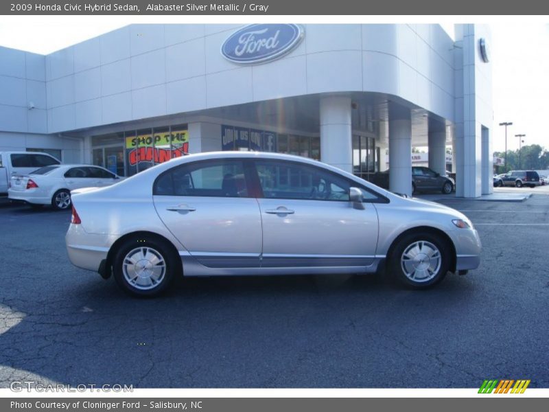 Alabaster Silver Metallic / Gray 2009 Honda Civic Hybrid Sedan