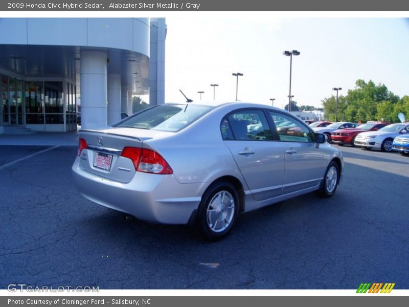 Alabaster Silver Metallic / Gray 2009 Honda Civic Hybrid Sedan