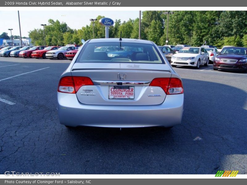 Alabaster Silver Metallic / Gray 2009 Honda Civic Hybrid Sedan