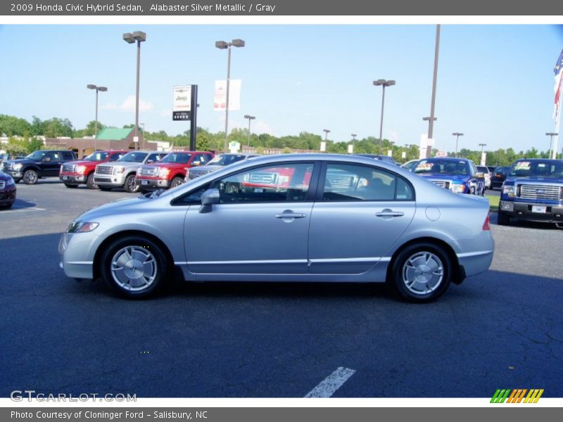Alabaster Silver Metallic / Gray 2009 Honda Civic Hybrid Sedan