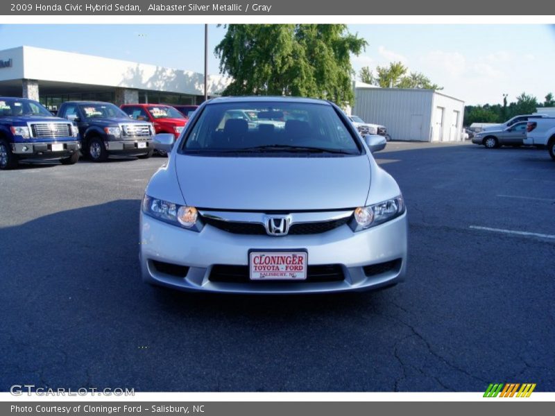 Alabaster Silver Metallic / Gray 2009 Honda Civic Hybrid Sedan
