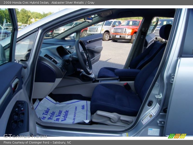 Alabaster Silver Metallic / Gray 2009 Honda Civic Hybrid Sedan