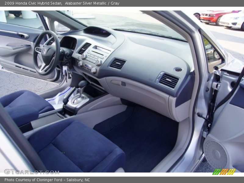 Alabaster Silver Metallic / Gray 2009 Honda Civic Hybrid Sedan