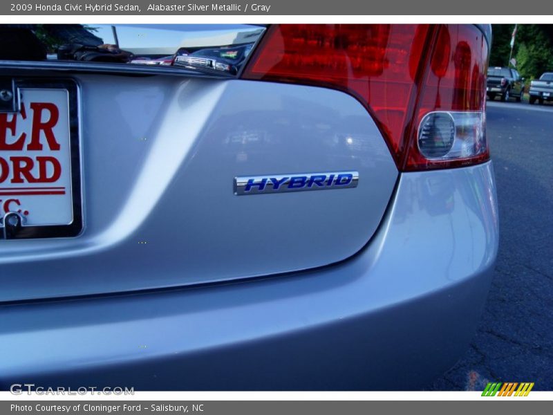 Alabaster Silver Metallic / Gray 2009 Honda Civic Hybrid Sedan