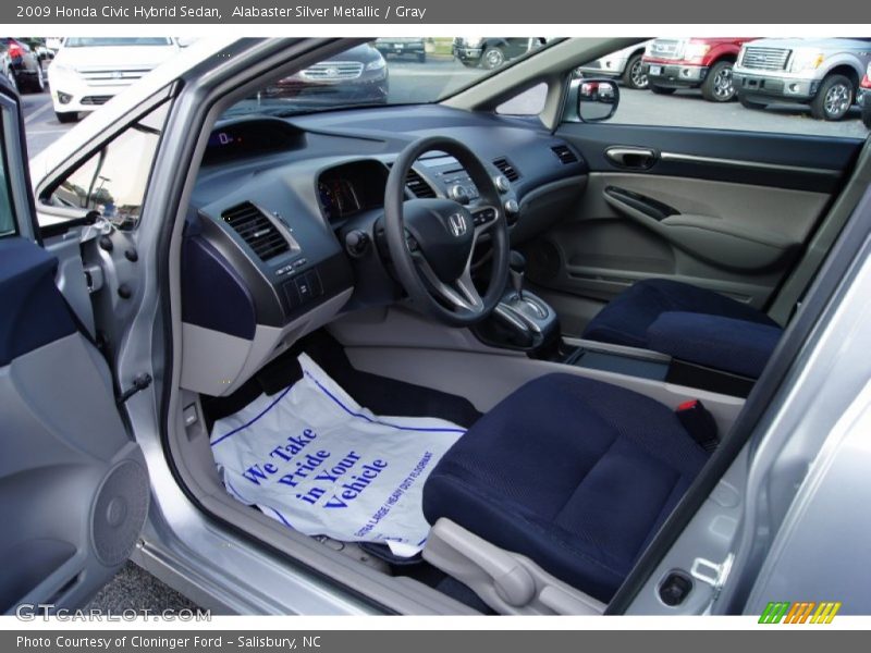 Alabaster Silver Metallic / Gray 2009 Honda Civic Hybrid Sedan