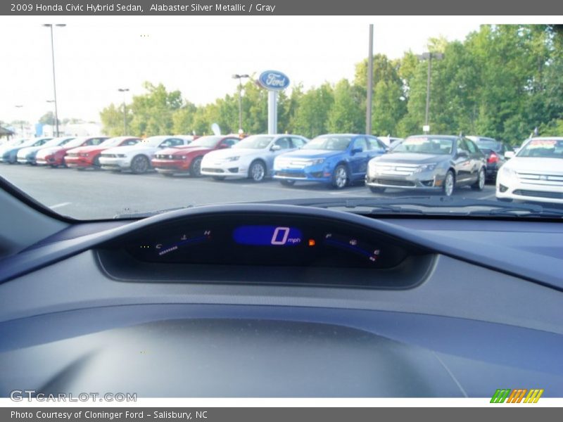 Alabaster Silver Metallic / Gray 2009 Honda Civic Hybrid Sedan
