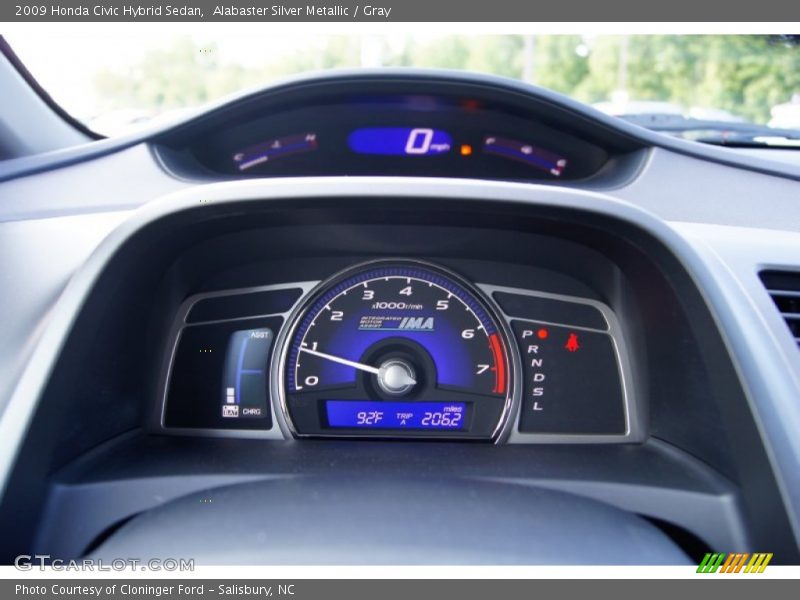 Alabaster Silver Metallic / Gray 2009 Honda Civic Hybrid Sedan