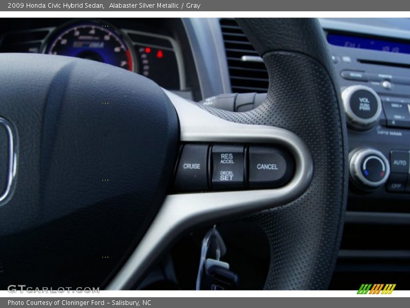 Alabaster Silver Metallic / Gray 2009 Honda Civic Hybrid Sedan