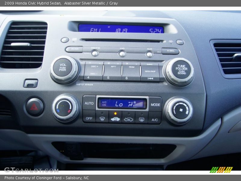 Alabaster Silver Metallic / Gray 2009 Honda Civic Hybrid Sedan