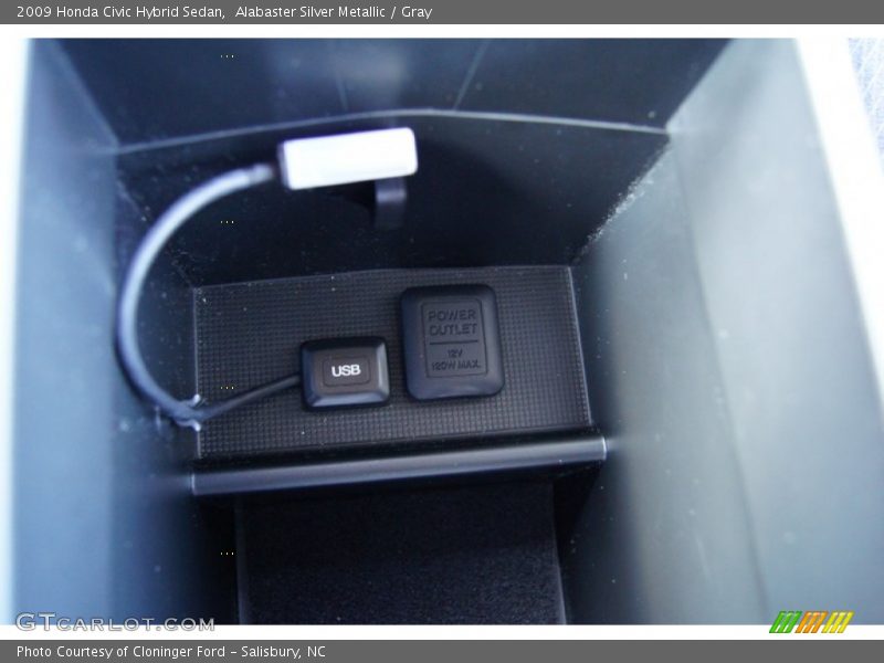 Alabaster Silver Metallic / Gray 2009 Honda Civic Hybrid Sedan