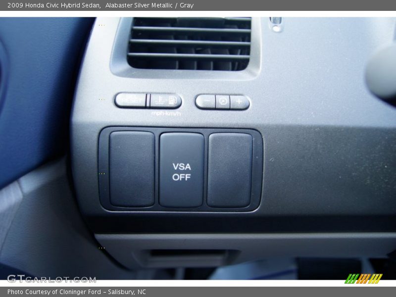 Alabaster Silver Metallic / Gray 2009 Honda Civic Hybrid Sedan