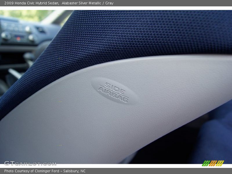 Alabaster Silver Metallic / Gray 2009 Honda Civic Hybrid Sedan