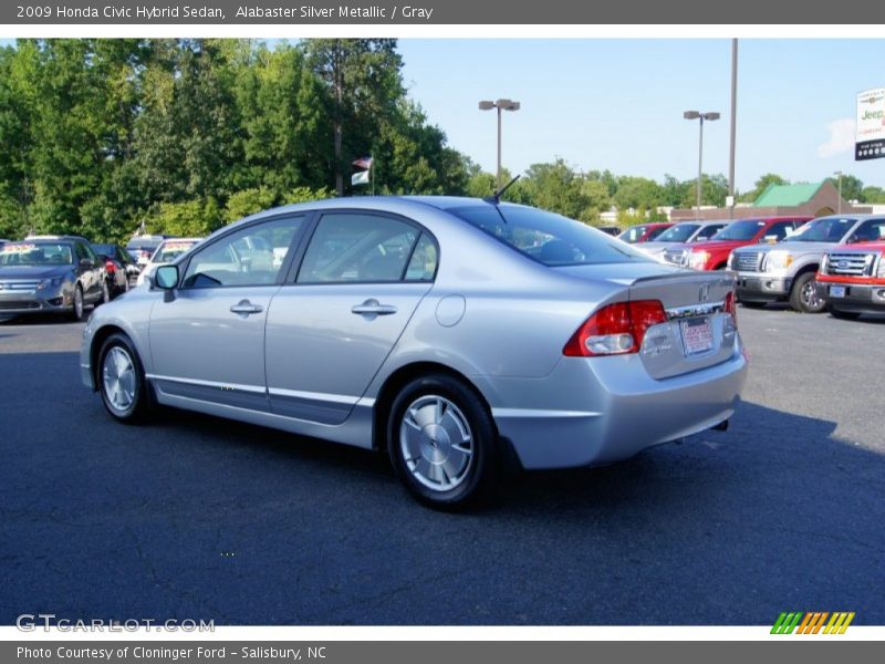 Alabaster Silver Metallic / Gray 2009 Honda Civic Hybrid Sedan